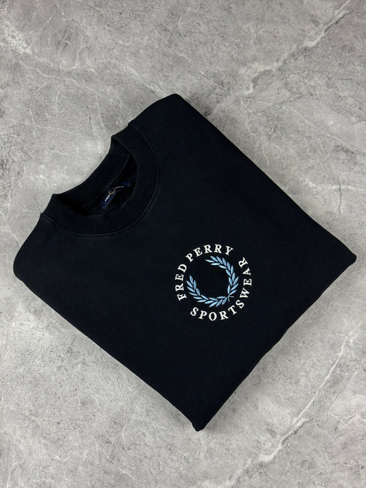 Fred Perry Crni Logo Plavi muška dukserica (S)