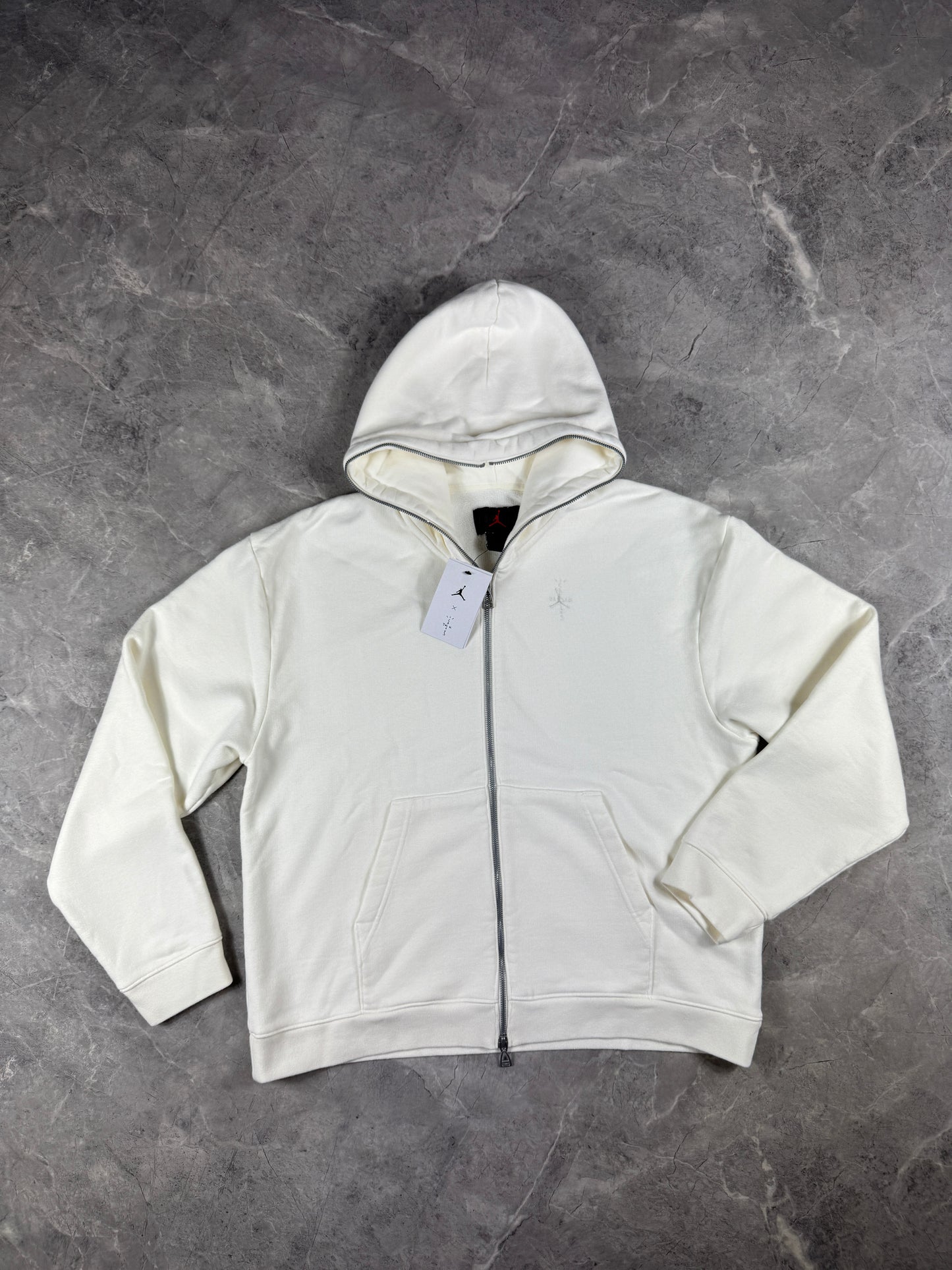 Jordan Full-Zip Hoodie x Travis Scott in Off White Muška duks(S)