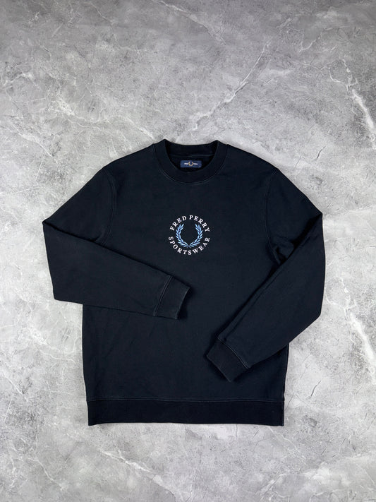 Fred Perry Crni Logo Plavi muška dukserica (S)