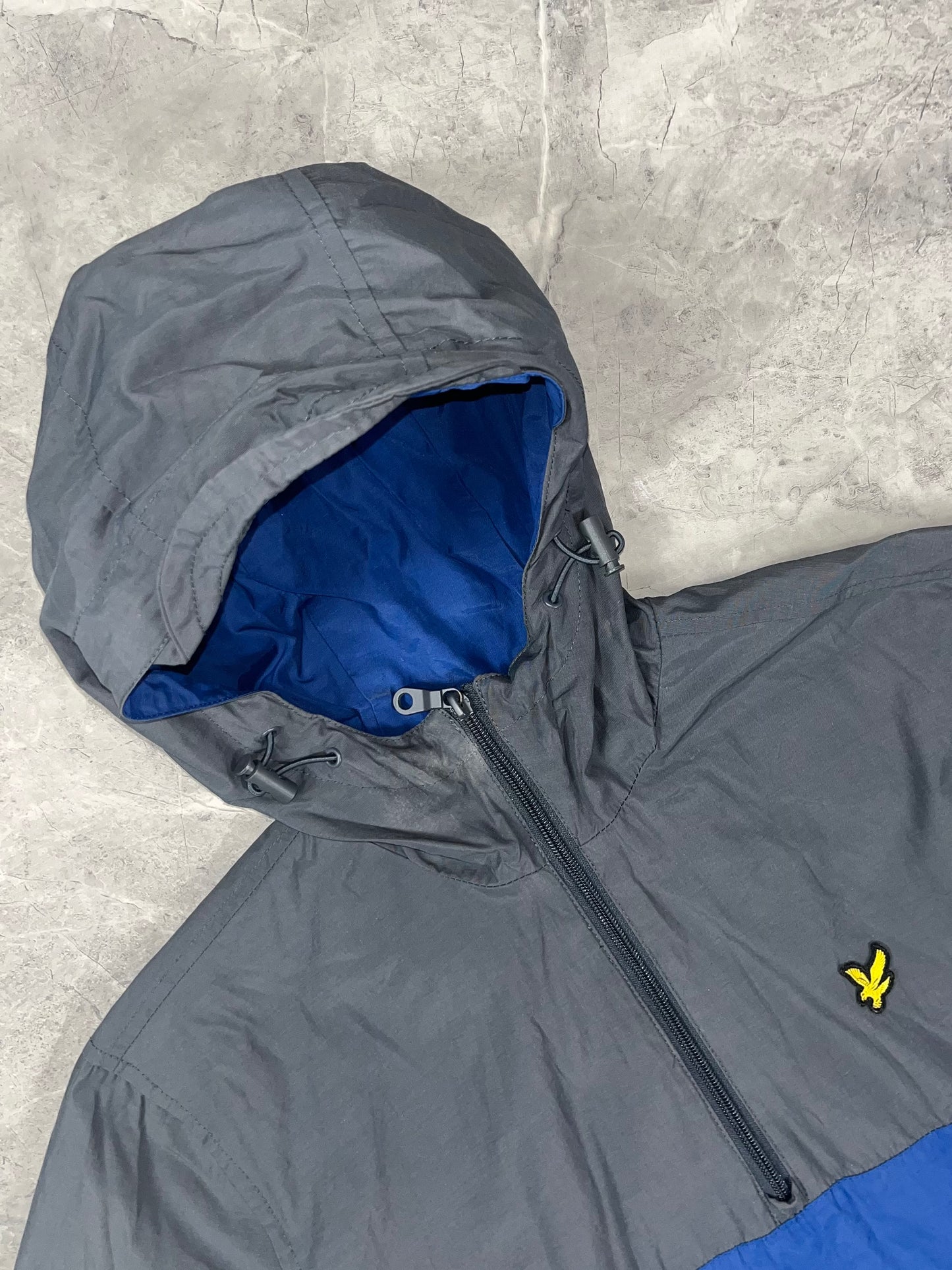 Lyle and Scott plavo siva muška šuškava dukserica (S, XL )
