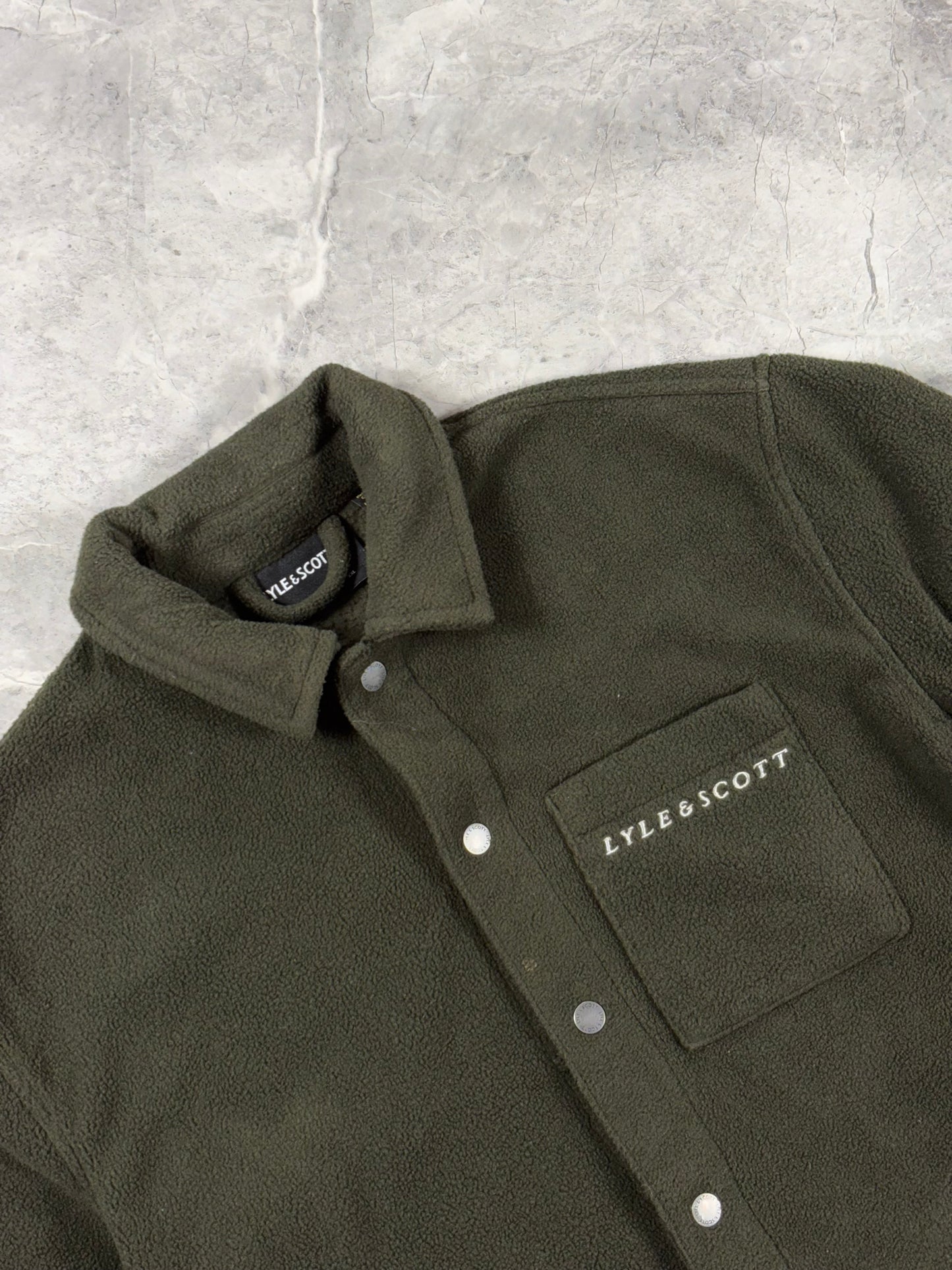 Lyle and Scott Embroidered Fleece Olive muška dukserica(S)