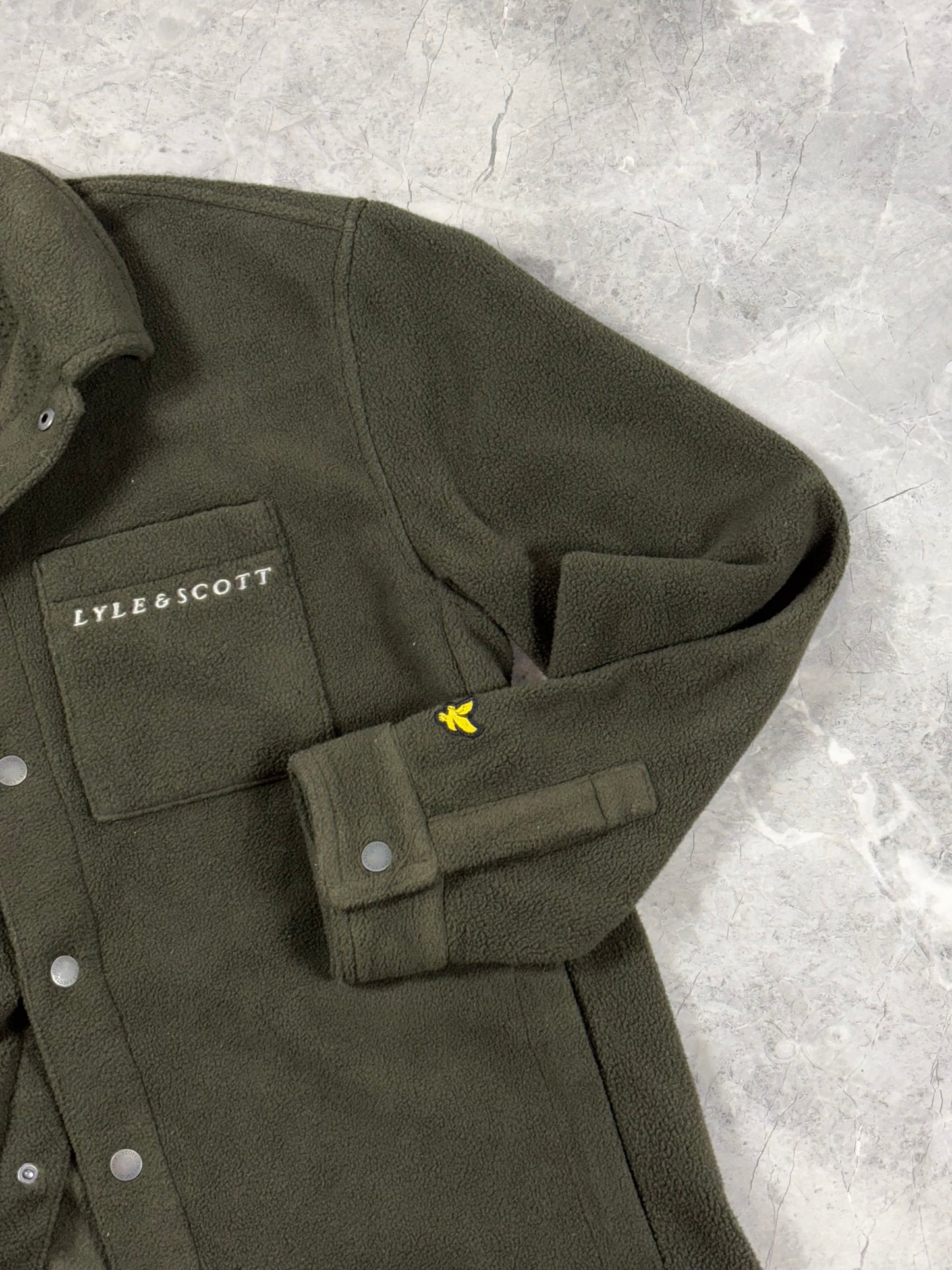 Lyle and Scott Embroidered Fleece Olive muška dukserica(S)