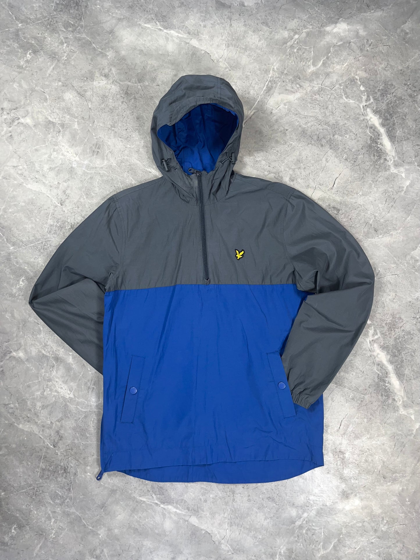 Lyle and Scott plavo siva muška šuškava dukserica (S, XL )
