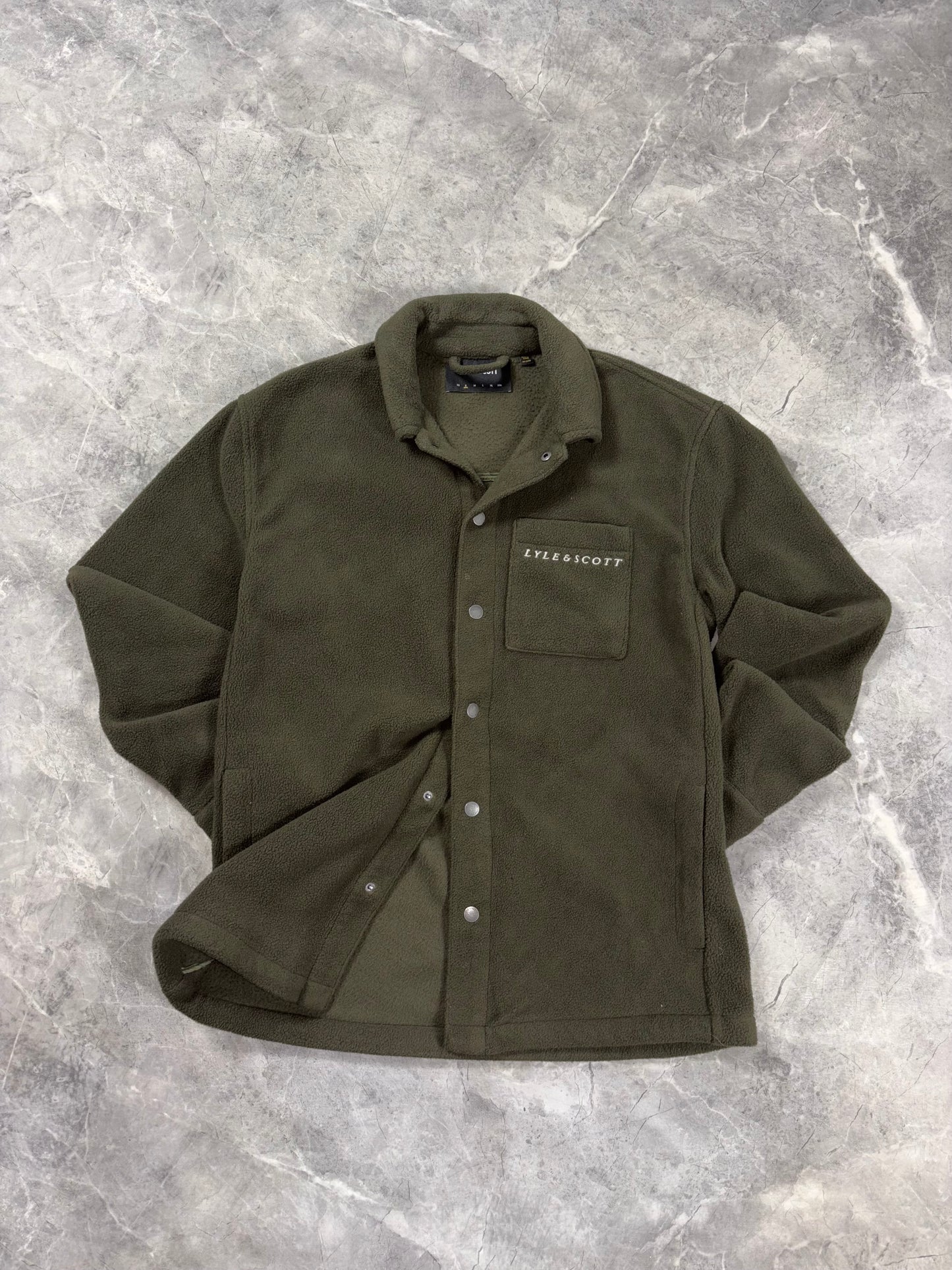 Lyle and Scott Embroidered Fleece Olive muška dukserica(S)