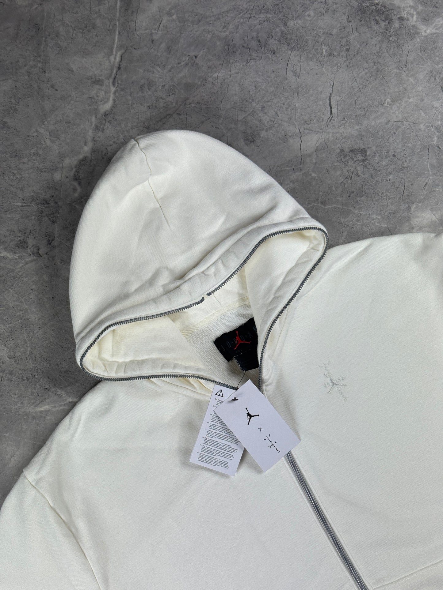 Jordan Full-Zip Hoodie x Travis Scott in Off White Muška duks(S)